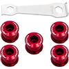 YBEKI Bulloni Corona Bici Professionale 7075-T651 Lega Aeronautica | Kit Completo con Chiave Termica | 4.9mm Monocorona & 6.4mm Bicorona | 5 Colori Anti-corrosione | Compatibile MTB/Strada/BMX