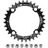 BOAO Corona 104 BCD 32T 34T 36T 38T Anello Catena Singola Stretta Larga con 4 bulloni per pignone per Bici da Strada, Mountain Bike, BMX MTB (Nero, 32T)