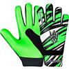 Keeperking - Guanti da portiere per bambini, ragazzi e ragazze, guanti da calcio, taglia 5, colore verde, nero e bianco