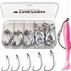 THKFISH Ami da Pesca Ganci Twist-Lock Weedless Appesantiti Swimbait per Plastica Morbida Acqua Salata Dolce 19PZ