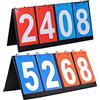 Laufunjoy 2 Pezzi Tabellone Segnapunti, 2/3/4 Cifre Portatili Flip Sport Scoreboard Tabellone Segnapunti da Tavolo Capovolgi Il Tabellone degli Sport per Basket Badminton Tabellone Segnapunti