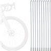 Tissting 10pcs Raggi per Bici, 13G 2.2mm Raggi per Ruote, Raggi per Biciclette in Acciaio Inossidabile, Biciclette Raggi e capezzoli per Bici Hardware Accessori per Mountain Bike(80 mm)