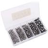 VOANZO 250Pcs Pesca Rolling Barrel Girevole Connettore Affrontare Forte Resistenza Acciaio Inox Nero Nickel Saltwater Fishing Girelle