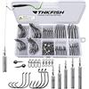 THKFISH Kit da Pesca Drop Shot Rig - Ami, Esche e Pesi C-Kit 103 Pezzi