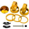 PLATTBK Spaziatori Serie Sterzo MTB+Tappo Sterzo Bici 1 1/8 10 PCS Set distanziali Bicicletta Forcella Rondelle Bici Alluminio 2mm / 3mm / 5mm / 10mm