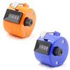 gexuamz Contatore Contapersone Manuale Contacolpi Portatile,Display a 4 Cifre/Sport/Trainer/Scuola/Evento, Contatore di Quantità Meccanico Senza Batteria, Arancione e Blu, 4,3 cm x 4,3 cm x 5,2 cm, 29 g.