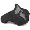 GES Mascherina Tattica Pieghevole Maschera Esterna Maschera Protettiva Maschera Protettiva Maschera Respirabile per Airsoft Paintball CS con Cintura Regolabile in Cintura