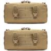WYNEX Pochette Molle Tattica Pochette Supplementare da Zaino da Escursionismo Tasca Molle Laterale Verticale Pochette di Stoccaggio Tattica Borsa a Tracolla Marsupio Militare, 36 x 10 x 15 cm