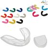 mmasport paradenti Singolo Professionale Protezione Unisex Bite modellabile atossico con Custodia Anti batterica (Trasparente, Adulto)