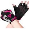 RDX Guanti Palestra Donna Sollevamento Pesi Fitness, Antiscivolo Imbottito Presa Protezione, Elastico Traspirante, Powerlifting Bodybuilding Forza Allenamento Ciclismo Calisthenics Gym Gloves, Rosa