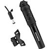 ROCKBROS Pompa Bicicletta Portatile, Mini Pompa per Bici MTB 100 PSI in Alluminio, Pompetta Universale Adatta per Valvola Presta Schrader, Con Supporto, Lunga 16cm, Accessori Bici