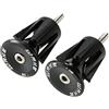 Wake Tappi terminali per manubrio neri, tappi per manubrio di bici da strada, mountain bike, BMX, 24 mm x 16 mm
