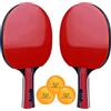 通用, Racchette da Ping Pong, Set da Ping Pong Sportivo 3 Palline da Ping Pong, 2 Racchette da Ping Pong e una Borsa per Principianti, Famiglie e Professionisti