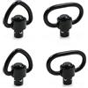 Jinminamz Qd Push Button Sling Swivel Girevoli Mount Girelle Clip Loop Strap Sgancio Rapido 1.25 Pollici Tattica Heavy Duty Fibbia Per Cinghie Tattiche Fionda Cintura For Rifle Pacchetto(4 Pezzi)