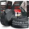 Fincci Camera d'Aria 27.5 x 1,95-2,125 Pollici - Coppia Camera d Aria MTB 27.5 Schrader Valvola Interna 48mm - Camere d'Aria per Strada, MTB Montagna Ibrida Bici Bicicletta - Confezione da 2