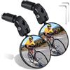 KKSJK Specchietto retrovisore per Bicicletta 2 Pezzi per Manubrio Girevole a 360 ° Obiettivo grandangolare 17.4-22mm Specchietto per Mountain Bike da Strada Ebike