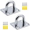 MZMing 2pcs M8 Gancio per Piastra Acciaio Inossidabile 304 4 Fori Max 200kg