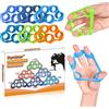Pnrskter Finger Strengthener, Hand Grip Strengthener, (6 Pezzi) Finger Trainer, Silicone Finger Resistance Band, Bande Allenamento Mani, Rinforzo Mano, Alleviare Lo Stress, Aumentare la Forza