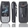 caseroxx Borsa in pelle con clip da cintura per Nokia 2700 und 2730 Classic, Funda carcasa vera pelle (con finestra trasparente) in nero