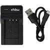 vhbw caricabatterie USB compatibile con Nikon CoolPix S2900, S3100, S32, S3200 camera - Stazione di ricarica