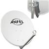 ANFEL Parabola Satellitare | Supporto Disco in Ferro - Disco in Acciaio - Ideale per Zone Ventilate e per Ricevere i Canali Sky SD e Sky HD (Parabola 45)