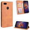 Jielangxin Cover per Motorola Moto E6 Play,Custodia in Pelle Custodia per Motorola Moto E6 Play XT2029-1 XT2029-2 Custodia Case Cover Brown