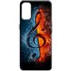 Mixroom - Cover Custodia Back Case in TPU Silicone Morbida per Samsung Galaxy A32 4G (Non per A32 5G) Fantasia Musica Chiave di Violino C40