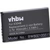 vhbw batteria compatibile con Swissvoice L7, SV 20405855 telefono fisso cordless (950mAh, 3,7V, Li-Ion)