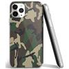 STAMPATEK Custodia Cover per iPhone X XS Mimetica Militare Camouflage Army Esercito Verde Gel Morbida Anti Urto MOD. CO17