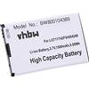 vhbw batteria sostituisce ZTE LI3715T42P3H654251, Li3711T42P3h654246, Li3712T42P3h654246h per smartphone cellulare (1500mAh, 3,7V, Li-Ion)