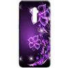 Mixroom - Cover Custodia Back Case in TPU Silicone Morbido per Oppo Reno 2Z Fantasia Fiori Viola Strass L164