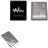 FLEXIPHONE Wiko - Batteria Originale, Tipo 2610, 2500 mAh, 9,5 Wh per Wiko Jerry 2 Jerry 3 Tommy 3