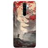 Mixroom - Cover Custodia Back Case in TPU Silicone Morbido per Xiaomi Redmi Note 8 PRO Fantasia Templi Giappone U841