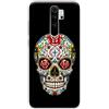 Mixroom - Cover Custodia Back Case in TPU Silicone Morbido per Xiaomi Redmi Note 8 PRO Fantasia Teschio Messicano Fiori Z428