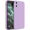 Mixroom - Cover Custodia Case per iPhone XR Protezione Copre Fotocamera in Silicone TPU Opaco con Bordi Piatti Colore Lilla