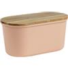ECHTWERK Contenitore per il pane FRESH, contenitore per il pane in melamina, cestino per il pane con coperchio e tagliere in legno di acacia, per 1 kg di pane, 37 cm x 22 cm x 17 cm, rosa salmone