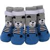 PETLOFT Antiscivolo Calzini per Cani, 4 Pezzi Interno Non-Slip Calzini per Cani con Regolabile Staccabile Cinghia di Fissaggio per Piccolo Medio Cani Gatti Cuccioli Animali (Zampa Grigio, S)