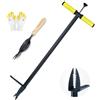 Colwelt Estrattore di erbacce da giardino e strumento per la rimozione delle radici, erbaccia verticale con pedale, sarchiatore manuale Step and Twist 102 cm (confezione combinata - erbacciatore in