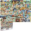 Bopster Puzzle 1000 Pezzi - Puzzle Adulti Collection Londra Citta - Puzzle Arte nel Mondo - Puzzle Grandi Dimensioni Per Adulti Gadget Queen Regina Elisabetta By Bopster 50x70