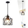 ChaoZan Lampade a Sospensione Vintage Industriale Plafoniera Lampada da Soffitto Lampadario In Ferro Pendente,Metallo Gabbia E27 Luci Portalampada per Camera da letto Sala da pranzo Ristorante Soggiorno