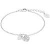 s.Oliver Bracciale in Argento 925 per bambine, con zirconi sintetici, 14+2 cm, bianco, cuore, Viene fornito in una confezione regalo per gioielli
