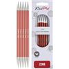 KnitPro Maglia PRO 15 x 5,50 Millimetri di Alluminio zincato a Doppia Punta Maglia Brown