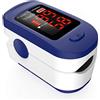 HEALTH Medical Fab Saturimetro Pulsossimetro da Dito Professionale con Display LCD per misurare i Livelli di ossigeno SpO2 e Battito Cardiaco