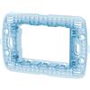 Aigostar Supporto portafrutti 3 moduli 503 in plastica trasparente azzurro compatibile anche con BTicino Livinglight