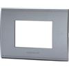 Aigostar Placca 3 moduli 503 in plastica grigia compatibile anche con BTicino Livinglight
