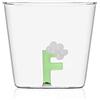 Ichendorf Bicchiere Collezione Greenwood Alfabeto Fiorito Lettera F