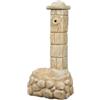 Kam Fontana da giardino vedovella savona anticata color nocciola, 47x47x92 cm - kam