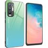 WEIOU Cover per OPPO Find X3 Neo, Slim Laureato Custodia Posteriore in Vetro Temperato 9H, Bordo in TPU Bumper in Silicone Protettiva Case - 6