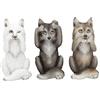 Nemesis Now B4472N9 Tre Lupi Saggi 10 cm Figurina, Resina, Grigio, Taglia Unica