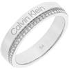 Calvin Klein Anello da Donna Collezione MINIMAL LINEAR in Acciaio Inossidabile con Cristalli - 35000200D